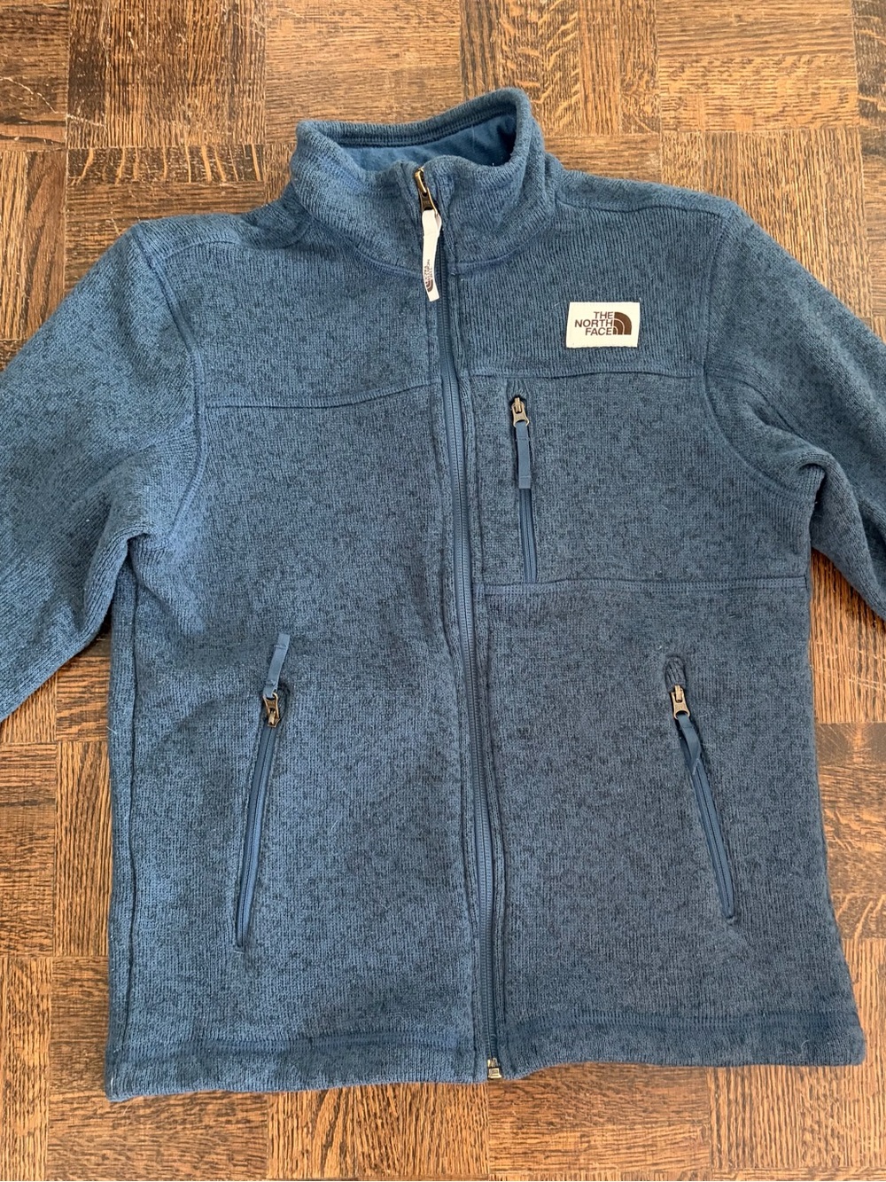 The North Face Kids Blue Full-Zip Fleece Jacket with Zip Pockets